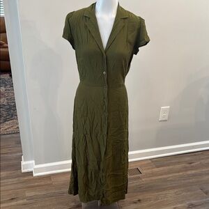 Wilfred Olive Green Midi Dress